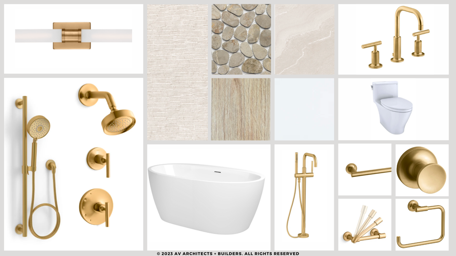 Northern Virginia Builder Standard Selections Package Bathroom Gold Finish Warm Tone High End Finishes